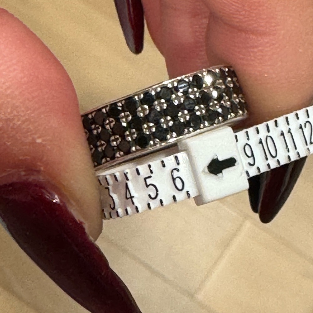 Versani Silver and Black Diamond Ring